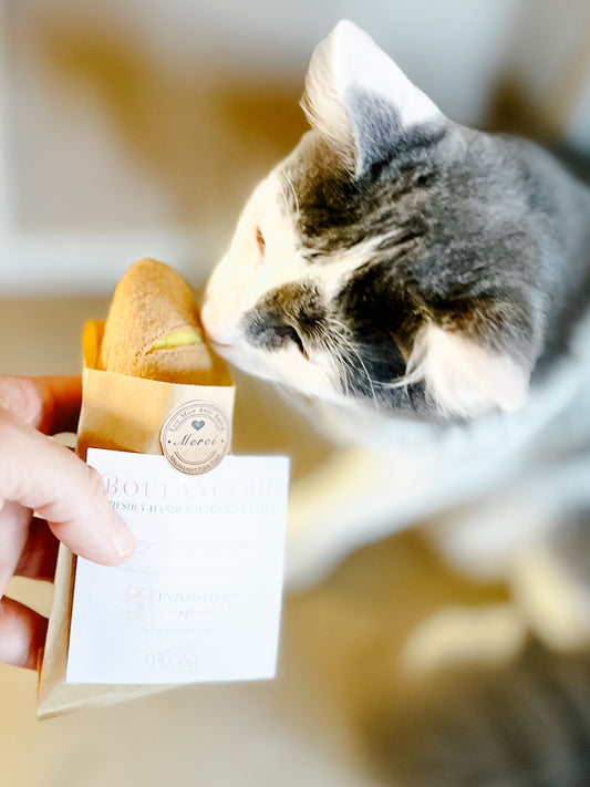 Parisian French Baguette Cat Toy Filled wth Organic Catnip