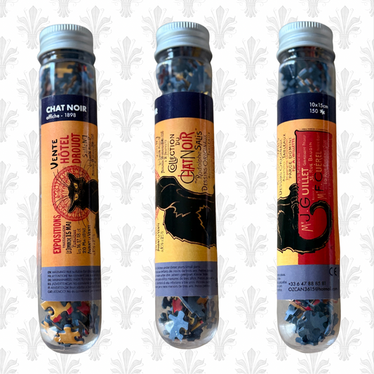 Le Chat Noir Mini Puzzle in Collector’s Tube – 150 Pieces | Imported from France