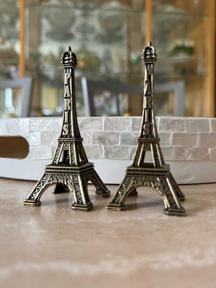 Paris Eiffel Tower Decor – 4” Bronze Miniature Statue | French Souvenir Home Accent