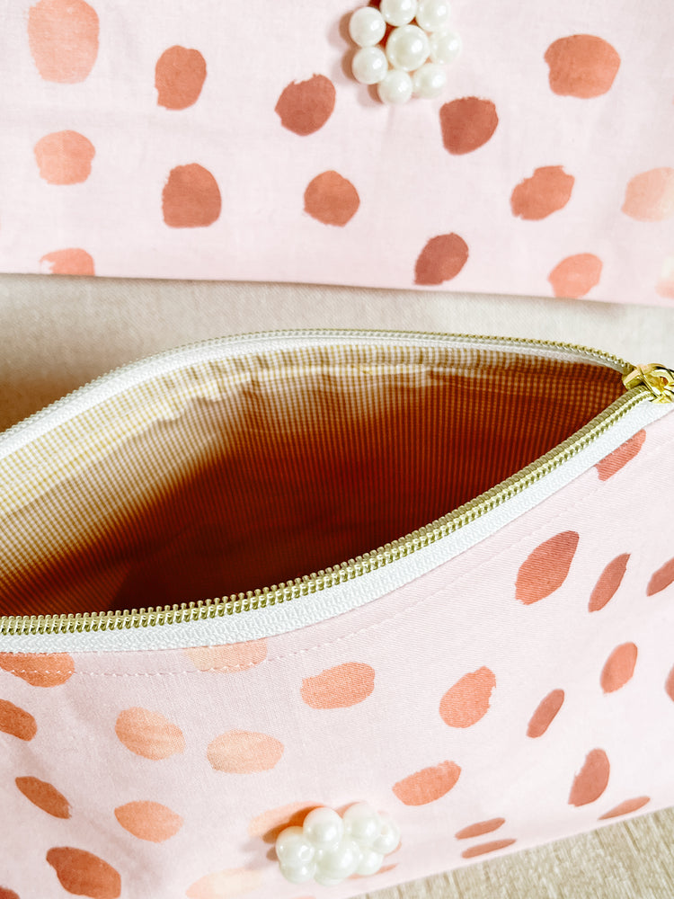 Pink Leopard Cosmetic Bag