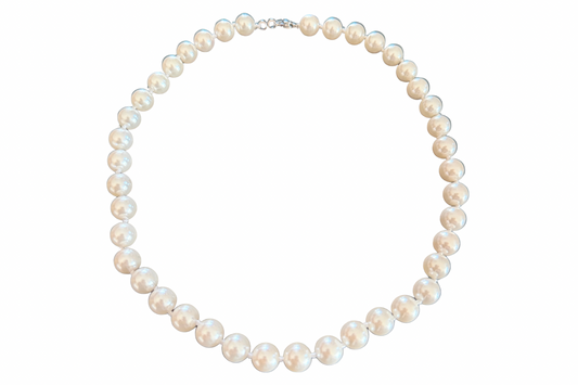 Parisian Hand-Knotted Faux Pearl Necklace – 18.5” | Limited Paris Find