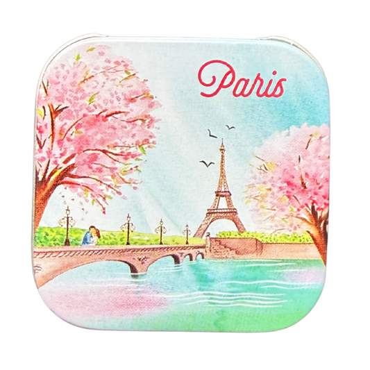 Savon Rose Soap in Springtime Collectible Tin – Olive Oil French Soap from Provence – Travel Size Paris Gift (0.88 oz)