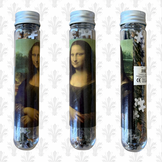 Mona Lisa Mini Puzzle in Collector’s Tube – 150 Pieces | Imported from Paris