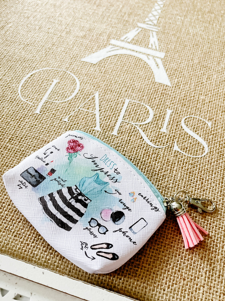 Influencer Zipper Bag with Clip & Tassel
