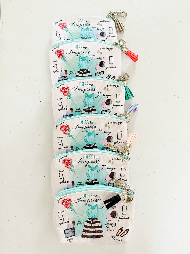 Influencer Zipper Bag with Clip & Tassel