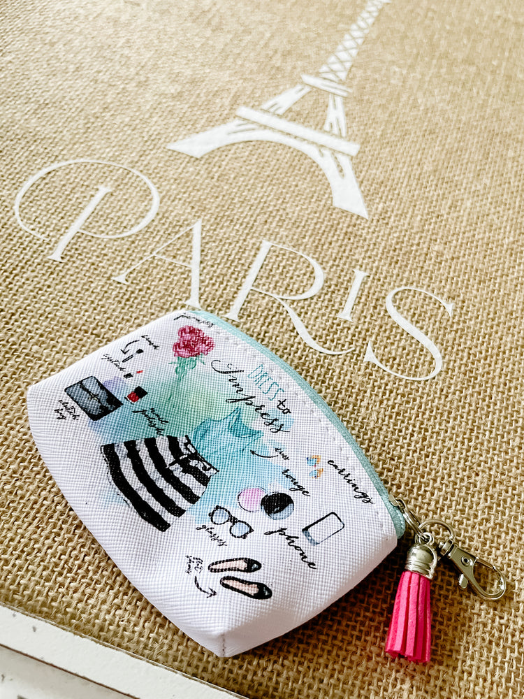 Influencer Zipper Bag with Clip & Tassel