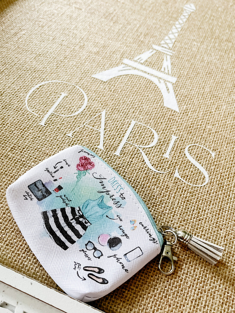 Influencer Zipper Bag with Clip & Tassel