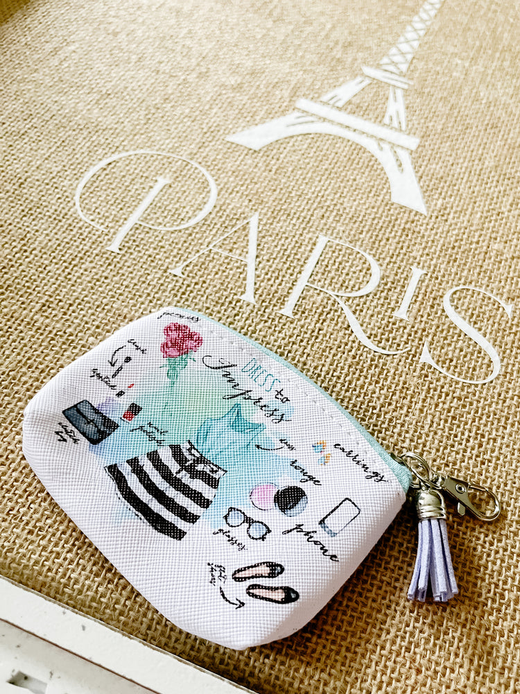 Influencer Zipper Bag with Clip & Tassel
