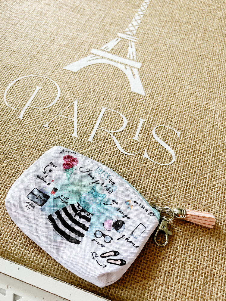 Influencer Zipper Bag with Clip & Tassel