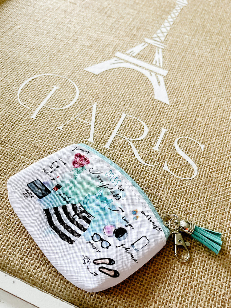 Influencer Zipper Bag with Clip & Tassel