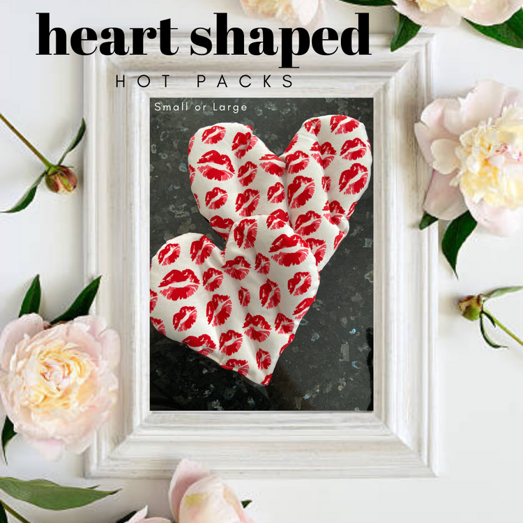 Handmade Heart Shaped Lavender Hot/Cold Pack in Small or Large