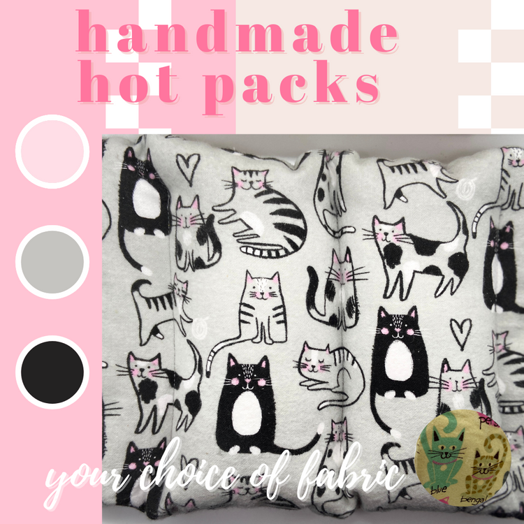 Cat print flannel hot pack
