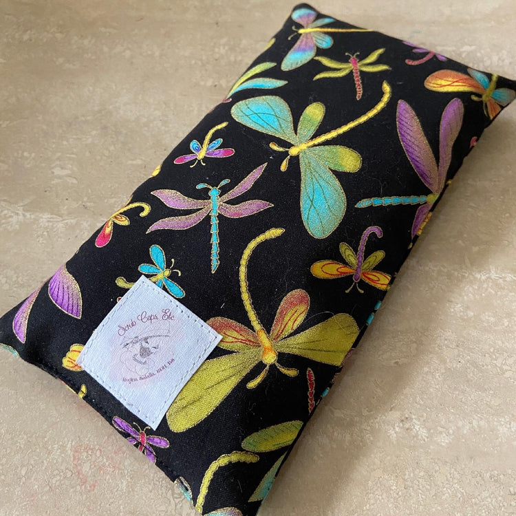 Dragonfly Lavender Hot/Cold Pack in Small, Large, Rectangular or C-Shape/Neck Style