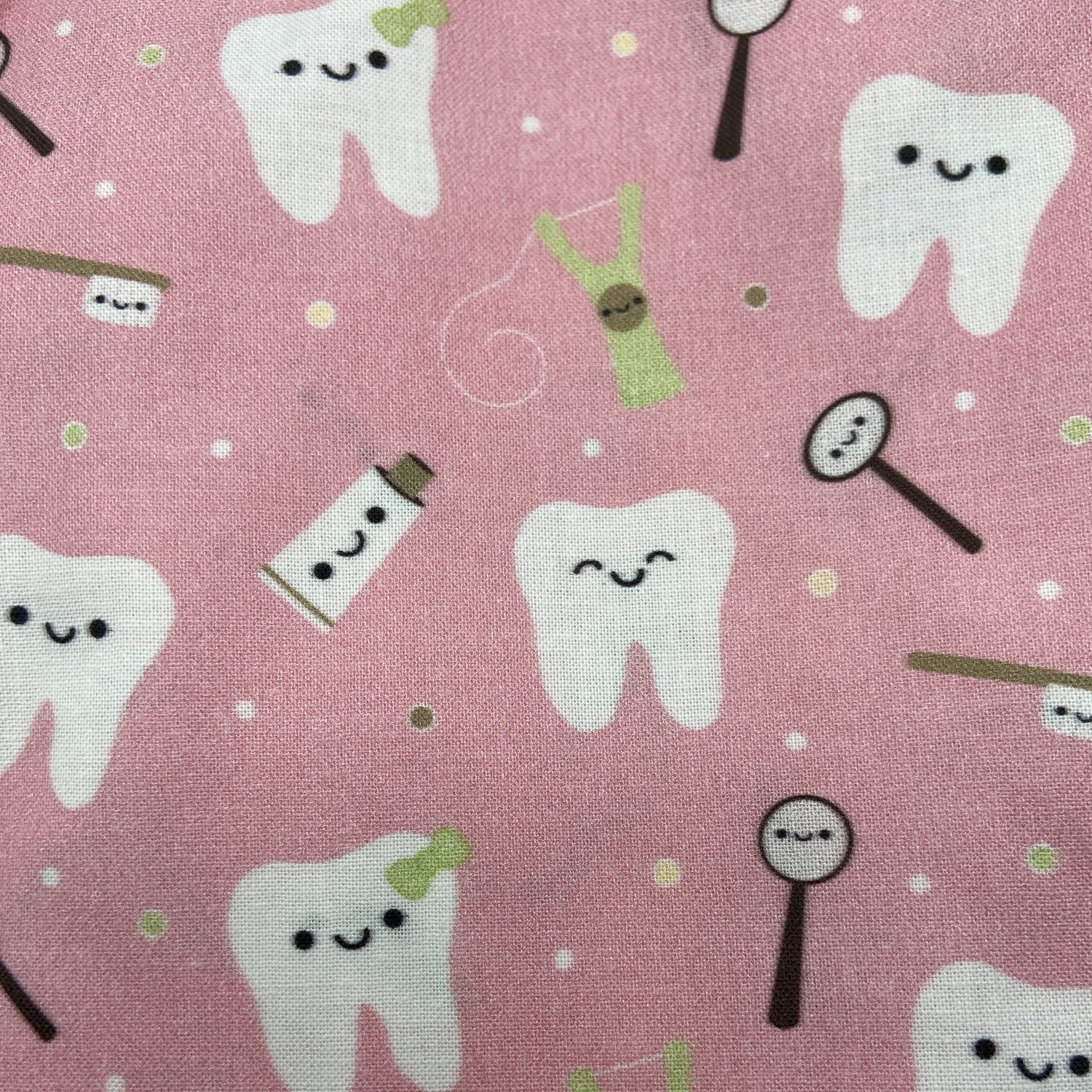 Light pink teeth fabric