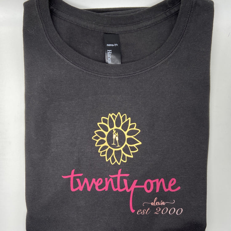 21st birthday personalized t-shirt