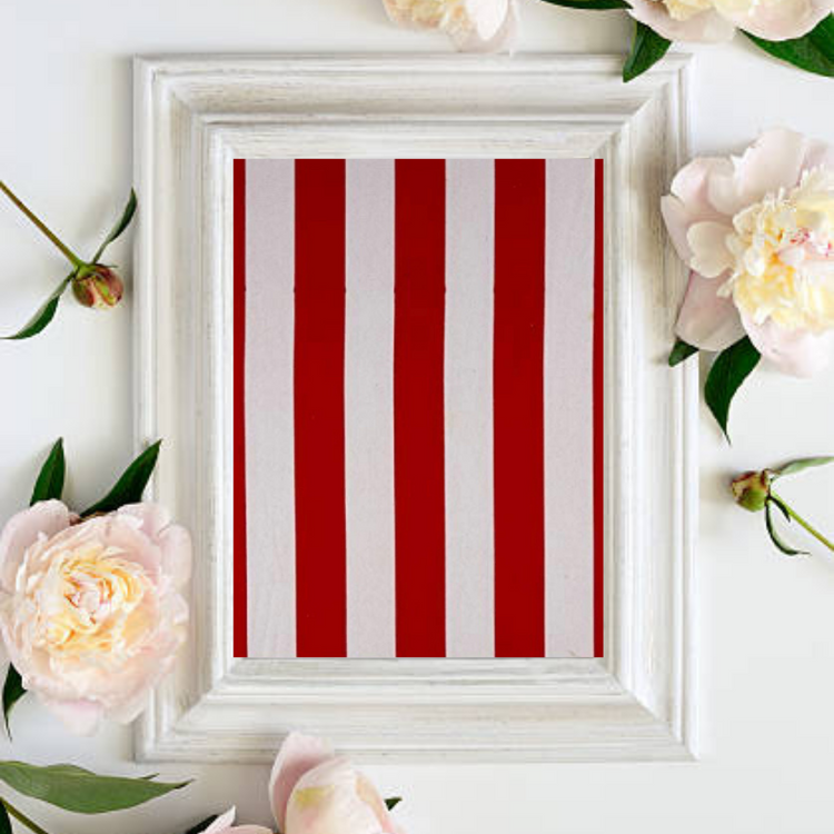 red and white stripes canvas option