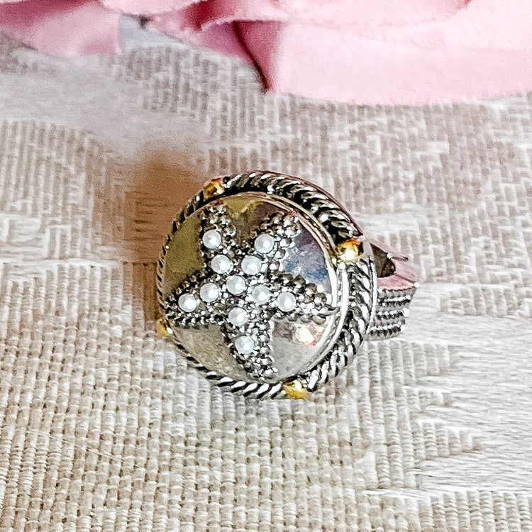 Ginger Snap Mixed Metal Spur Ring