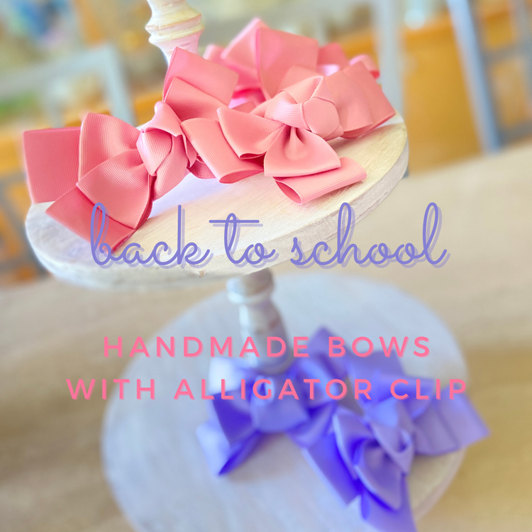 mauve handmde ribbon bows