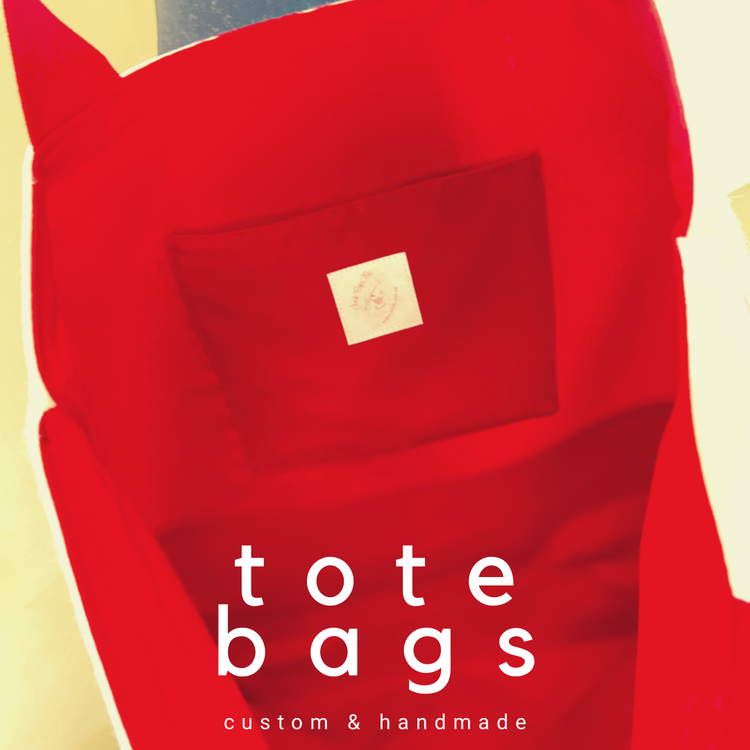custom, personalized handmade upscale college tote bag