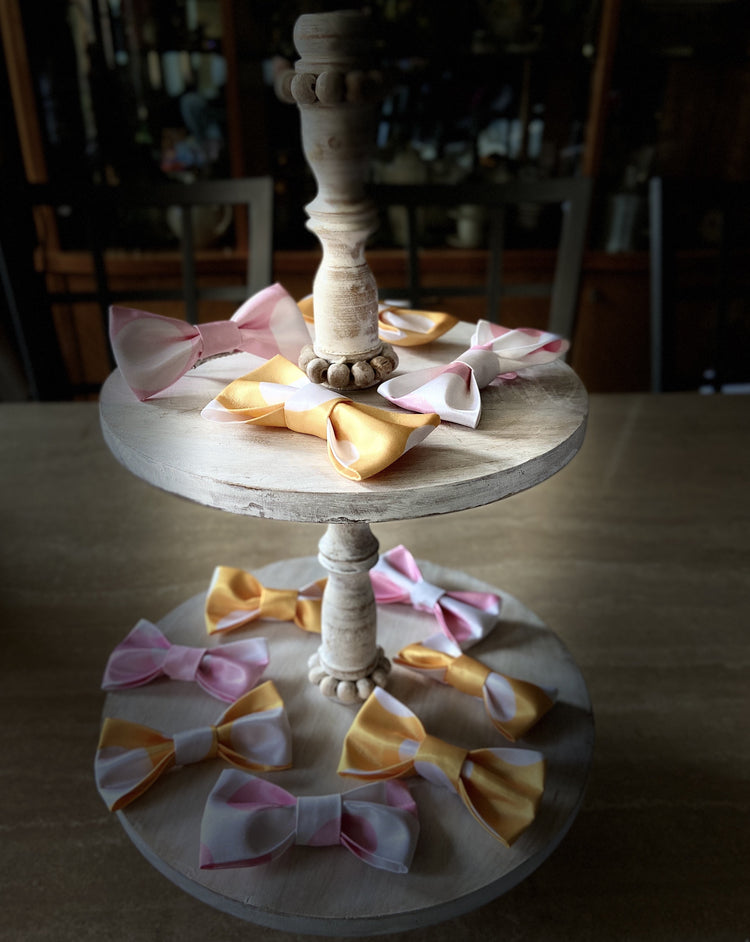 Elegant handmade quality made satin bows with alligator clips