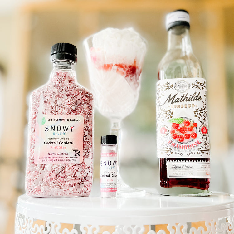 sparkly pink cocktail glitter