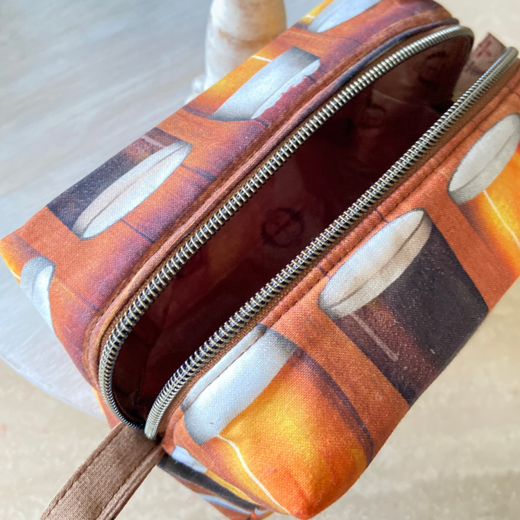 craft beer toiletry/cosmetic bag