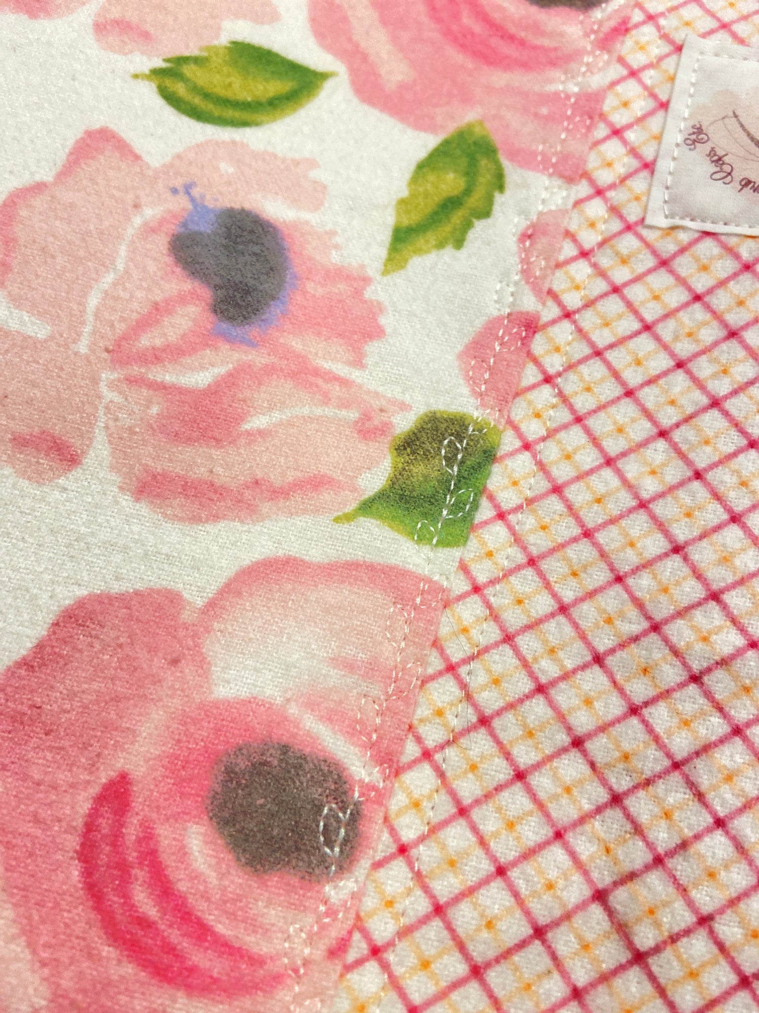 beautiful pink knitting, crocheting, cross stitching project bag