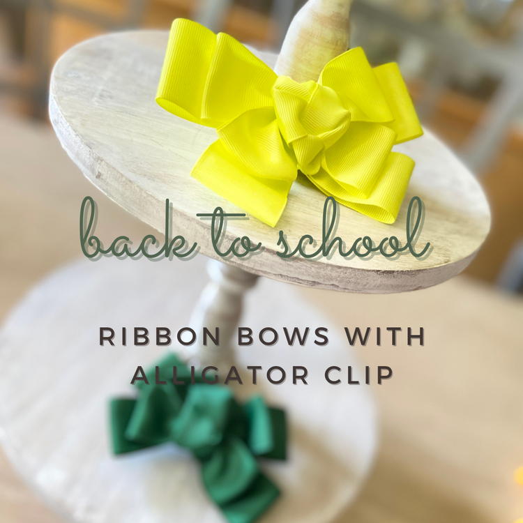 green and yellow ribbon bows