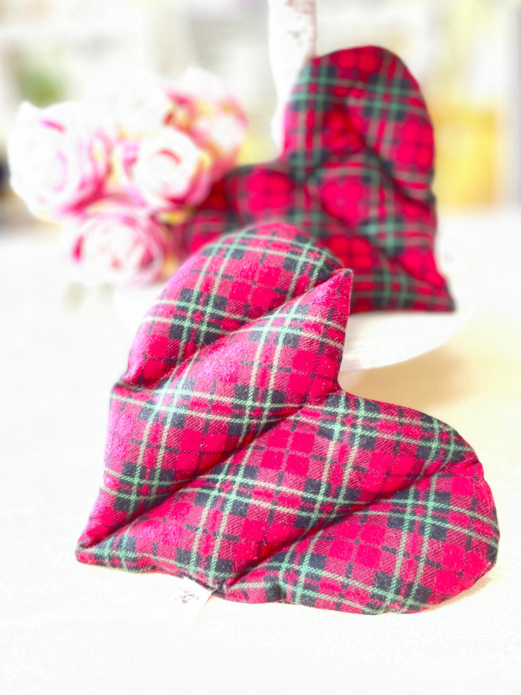 Handmade Heart Shaped Peony Scented Hot/Cold Pack with or Without Oil in Small or Large Gift Set