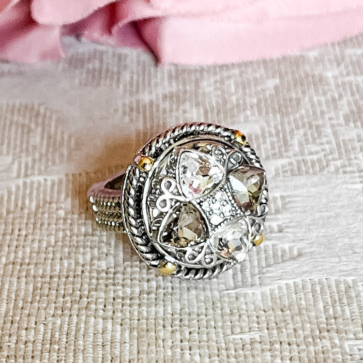 Ginger Snap Mixed Metal Spur Ring