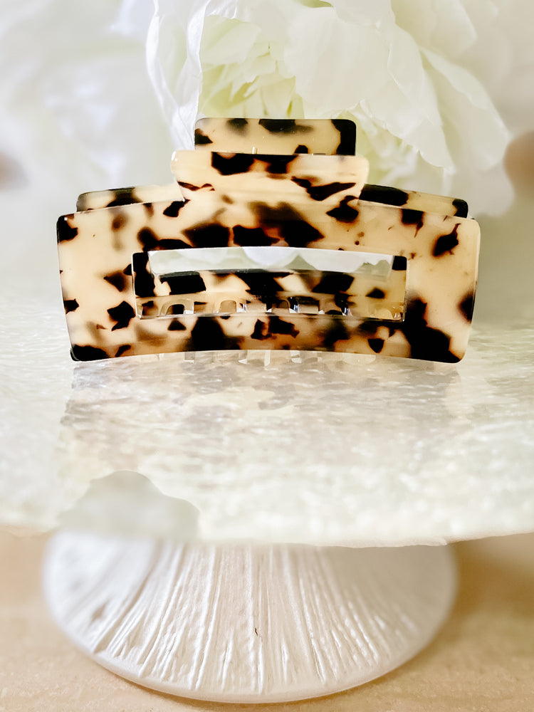 Chic Rectangular Acetate Hair Clips