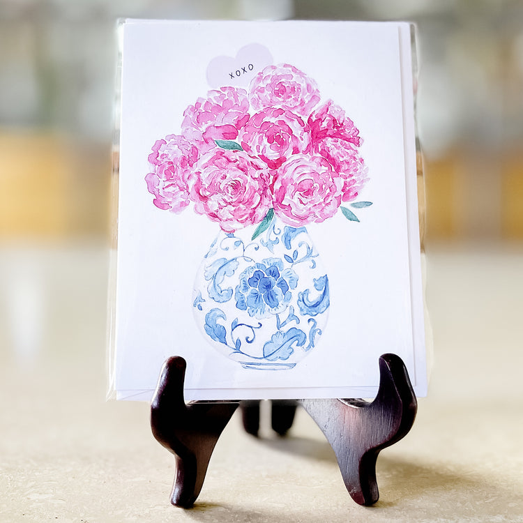Peony Greeting Card