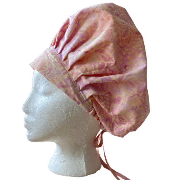 Handmade Couture Roomy Scrub/Surgical Bonnet/Caps with Ribbon Tie