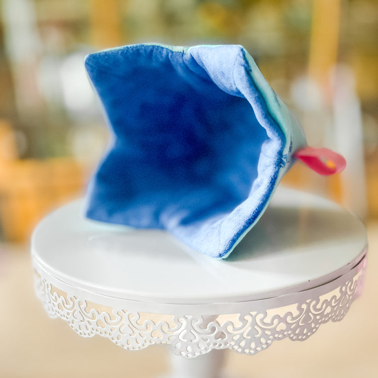 Ice Cream Koozie in a Blue Turtle Print