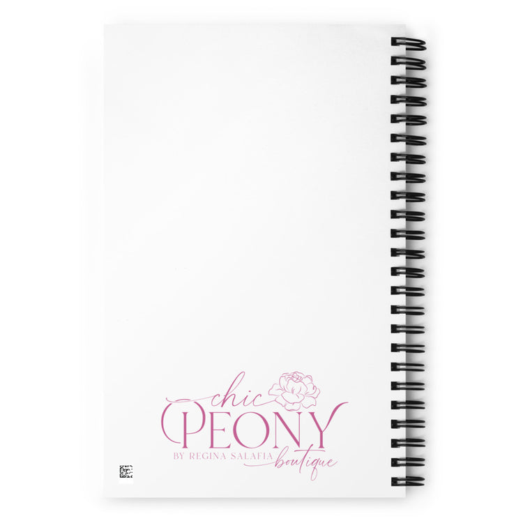Chic Peony Paris Spiral notebook