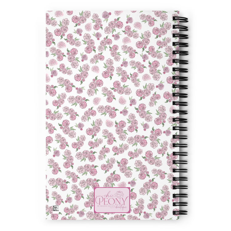 Pink Peonies Spiral Notebook