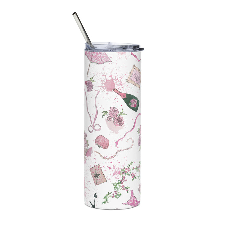 Chic Peony Stainless Stainless Steel Tumbler/Water Bottle