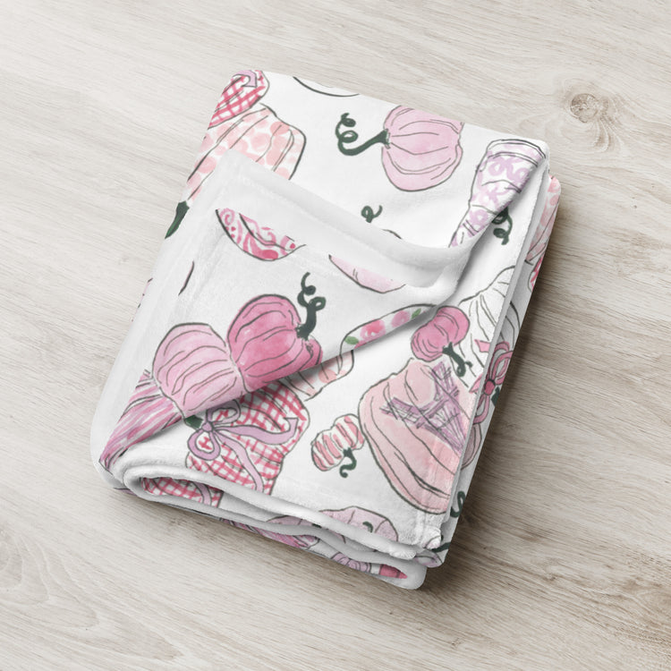 Chic Peony Fall Throw Blanket