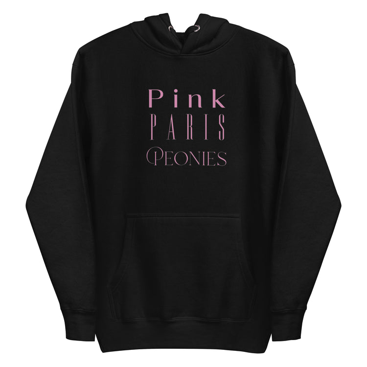 Pink, Paris & Peonies Unisex Hoodie Sweatshirt