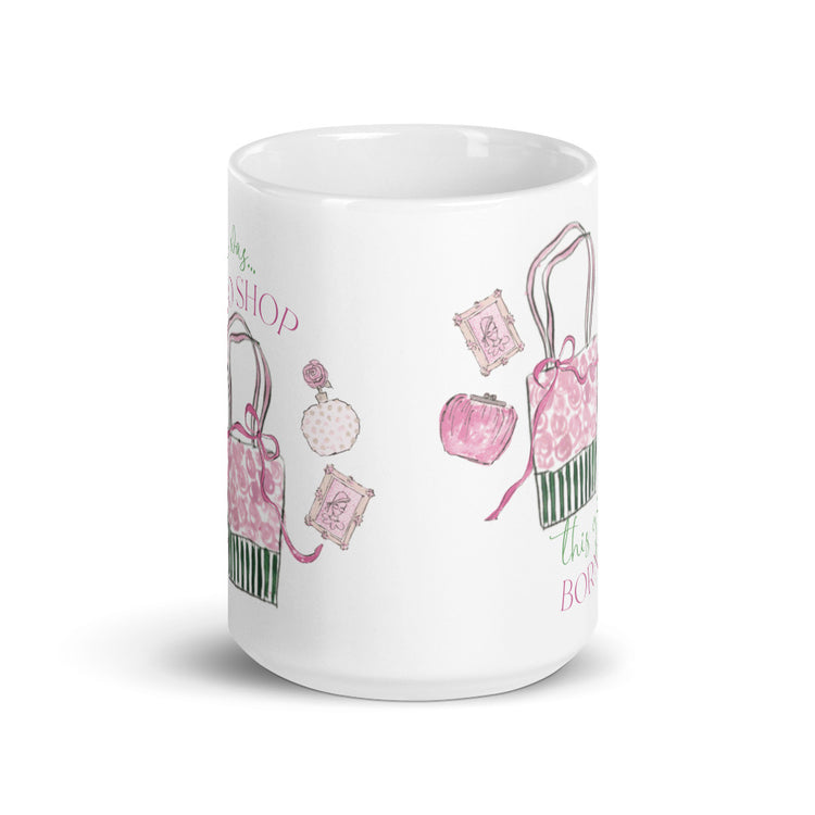 Born to Shop Chic Peony Mug