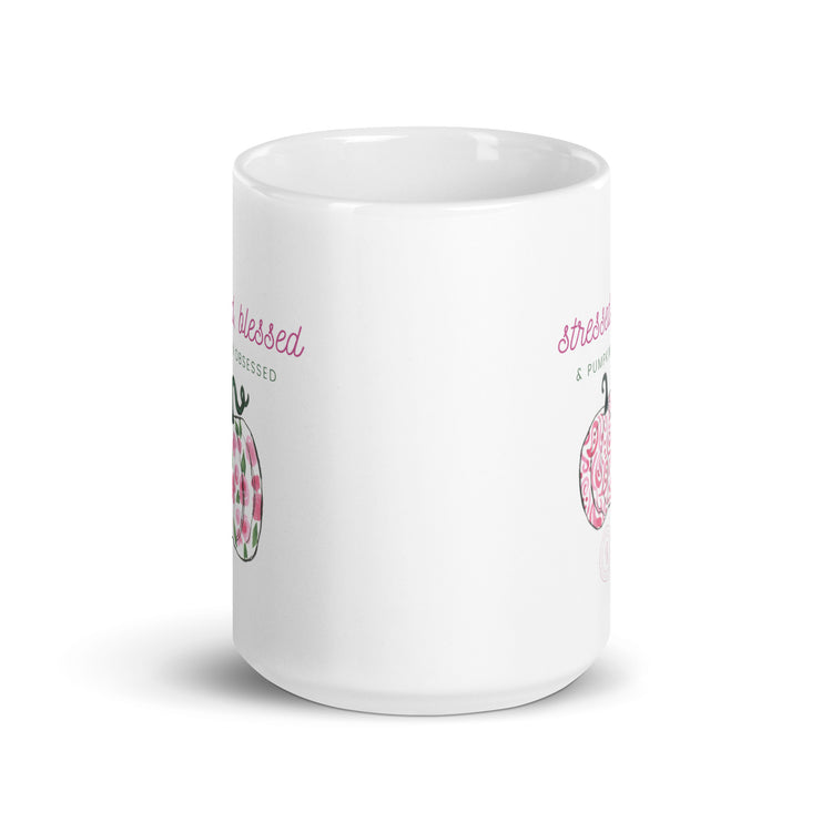 Chic Peony Stressed, But Blessed Fall Mug