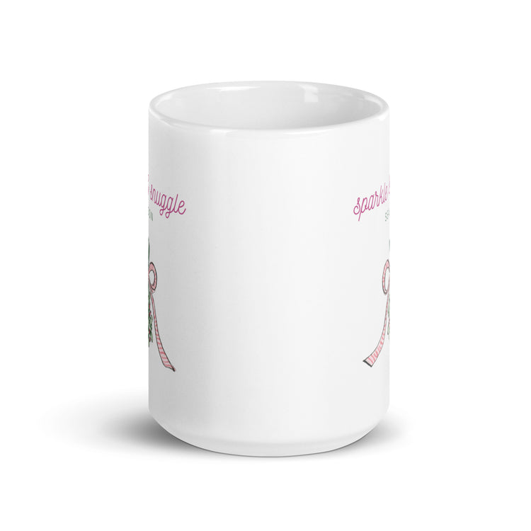 Chic Peony Sparkle & Snuggle Holiday Mug