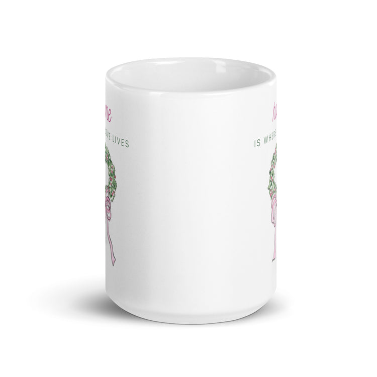 Chic Peony Home is Where Love is Holiday Mug