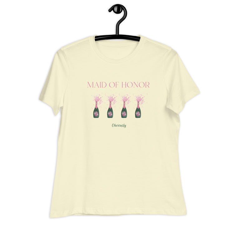Maid of Honor - Obviously Women's Relaxed Bella Canva T-Shirt