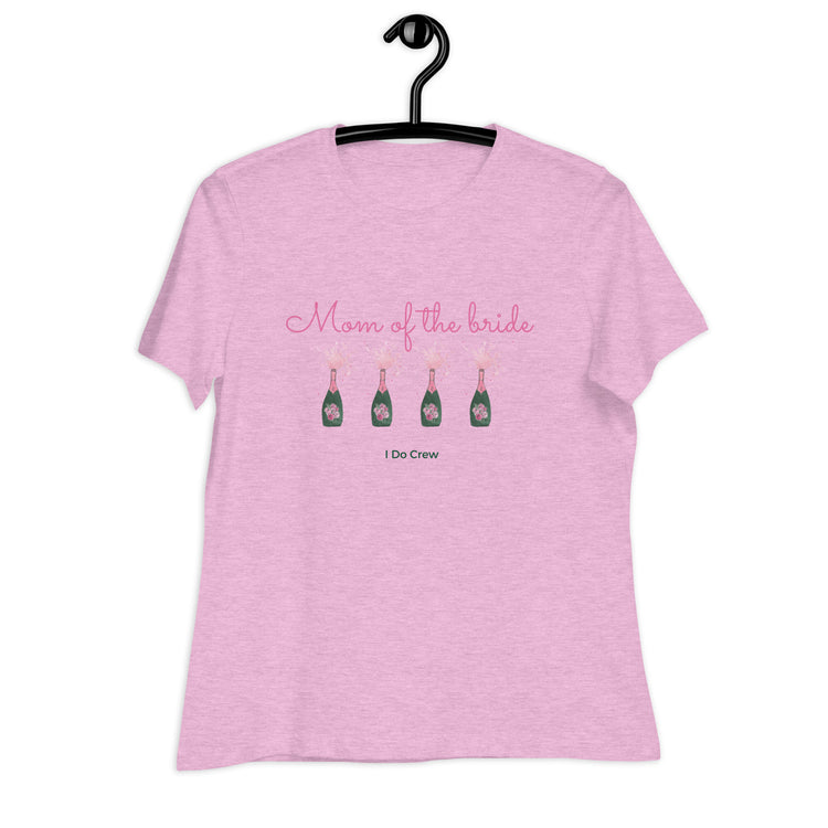 Mom of the Bride - I Do Crew Women's Relaxed Bella Canva T-Shirt
