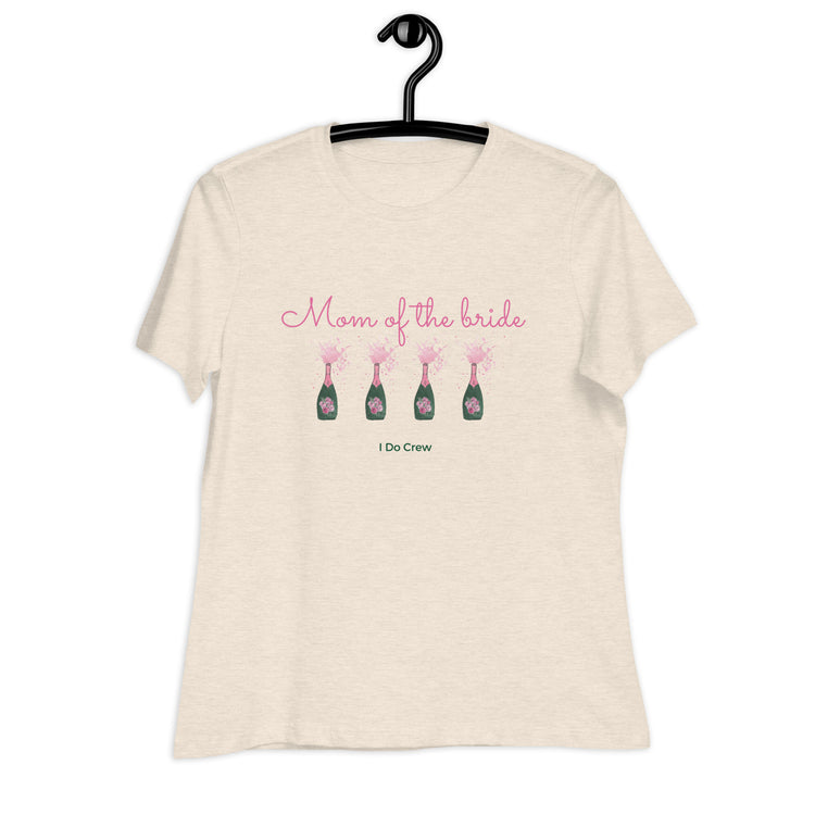 Mom of the Bride - I Do Crew Women's Relaxed Bella Canva T-Shirt