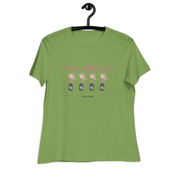 Mom of the Bride - I Do Crew Women's Relaxed Bella Canva T-Shirt