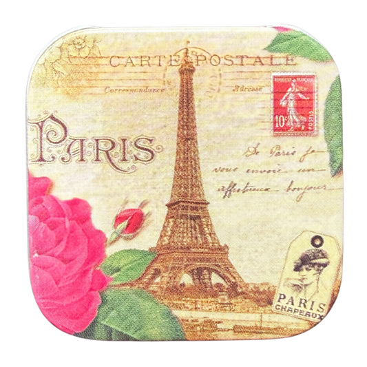 Savon Rose Soap in Collectible Vintage Tin – Olive Oil French Soap from Provence – Travel Size Paris Gift (0.88 oz)