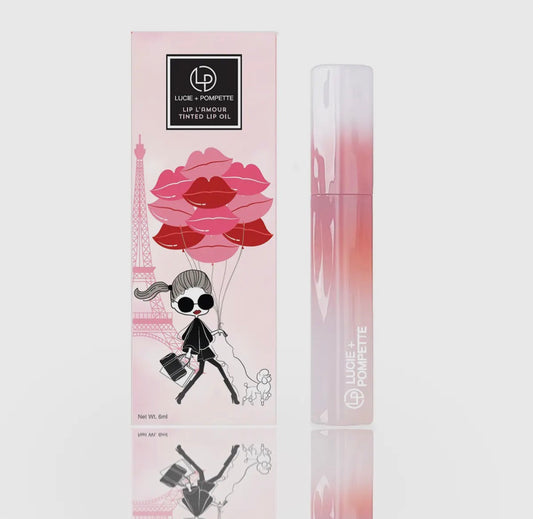 Lip L’amour Tinted Lip Oil - Bisou (Hint of Warm Toned Pink) by Lucie + Pompette