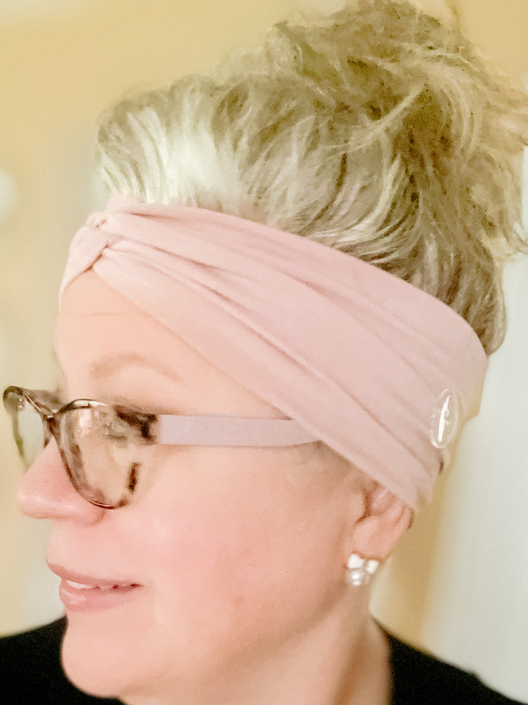 Handmade Blush Headband With or Without Buttons